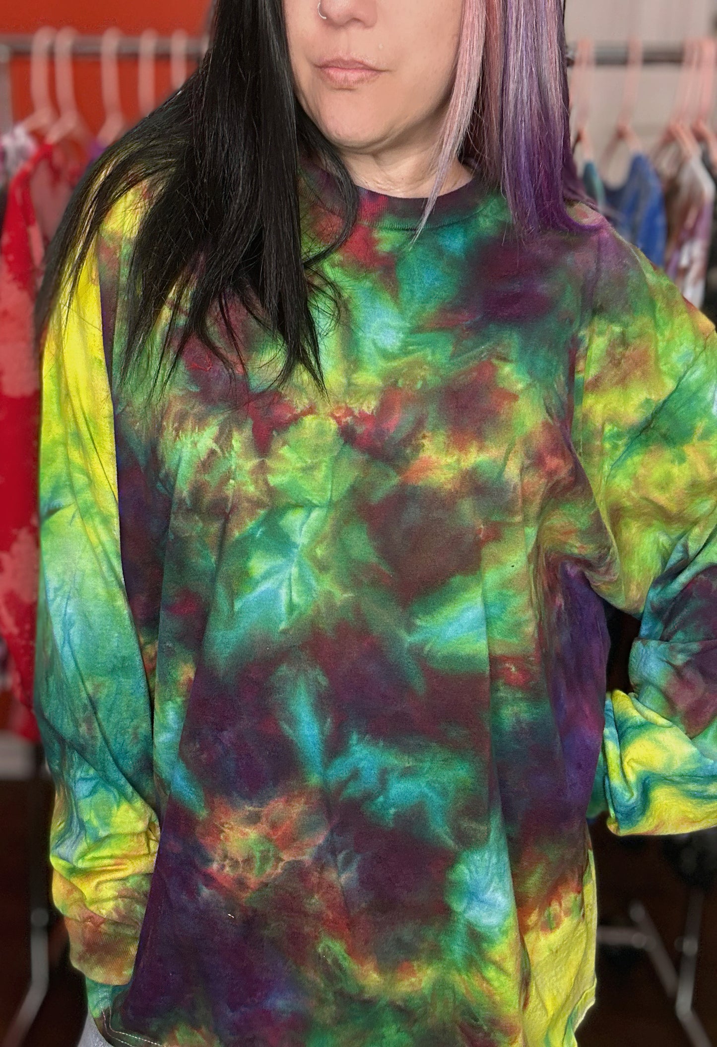 2X Long Sleeve Hand dyed Shirt