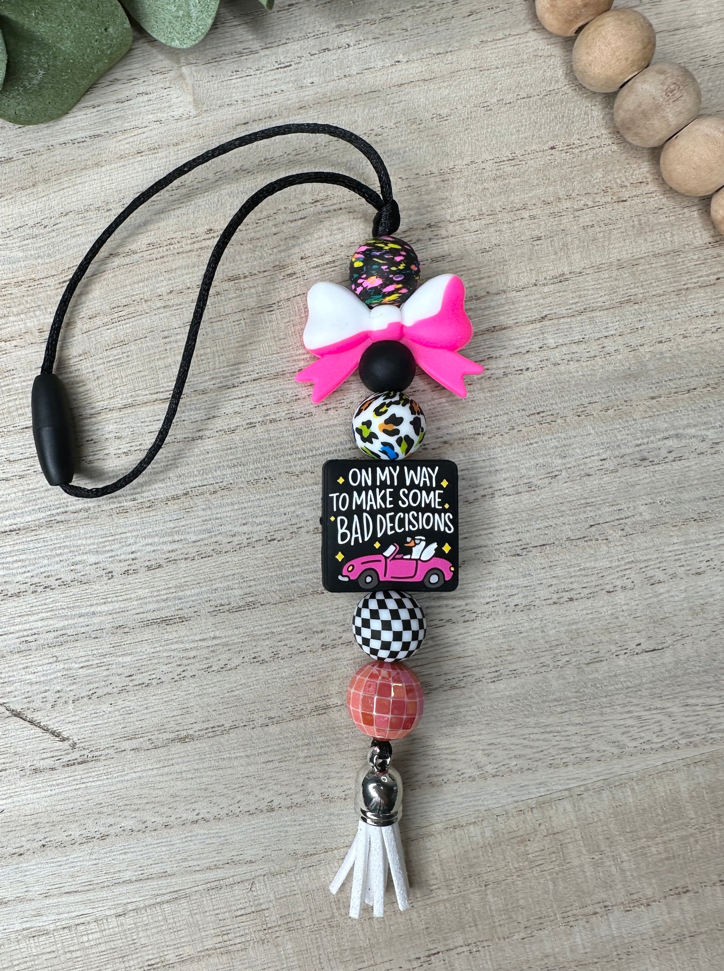Bad Decisions Car Charm