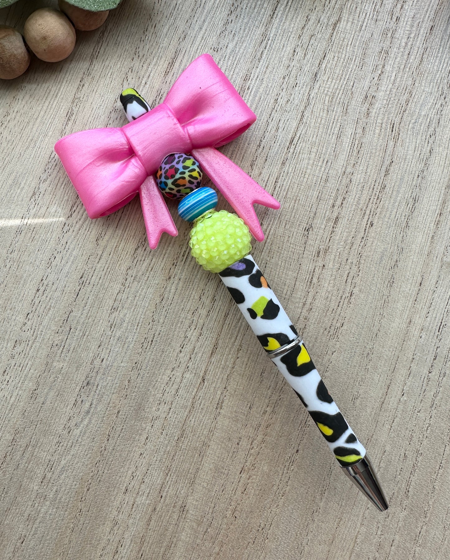 Shiny Pink Big Bow Pen