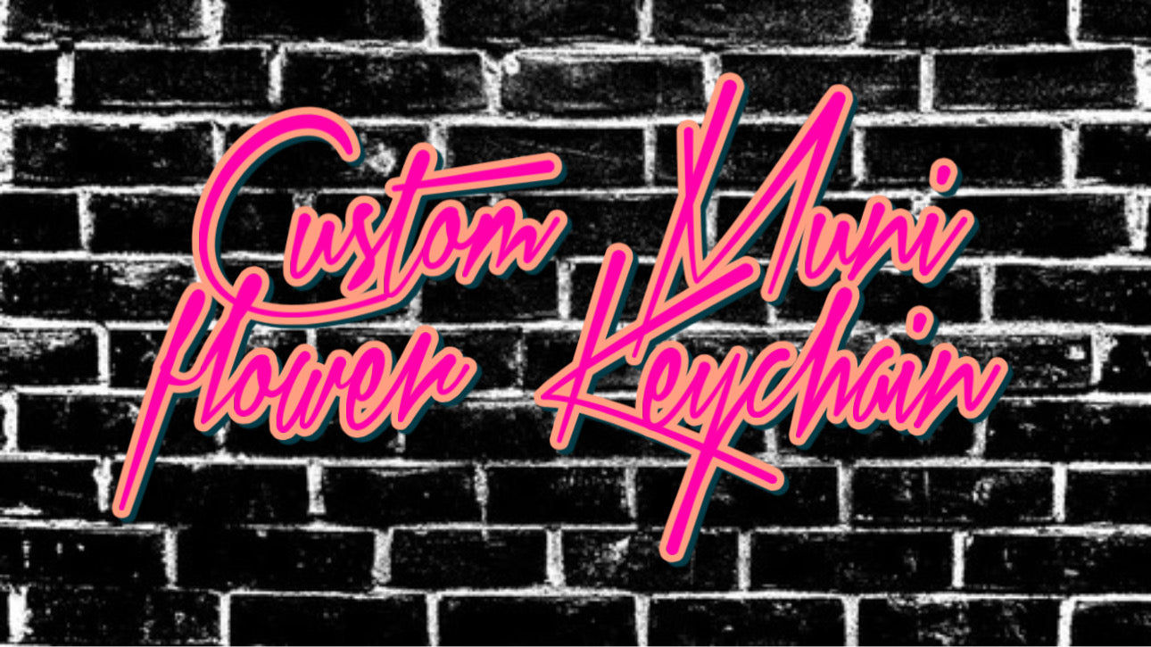 CUSTOM MINI BEADED FLOWER KEYCHAIN