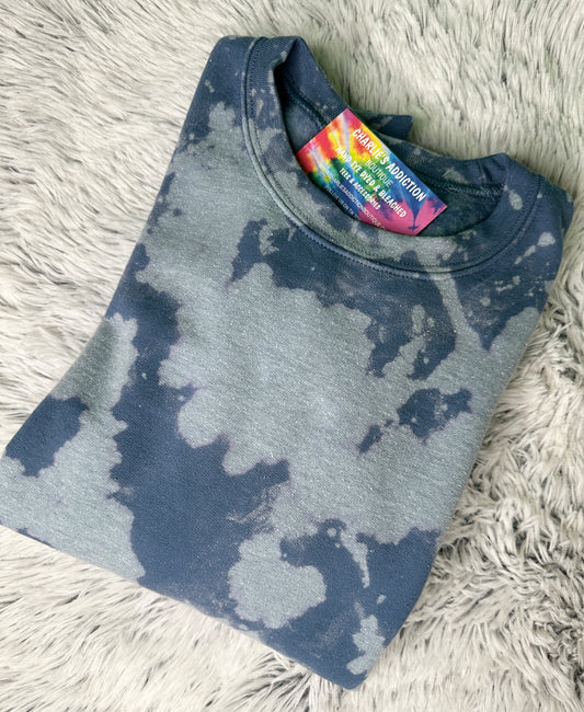 Indigo Blue Two Toned Crewneck