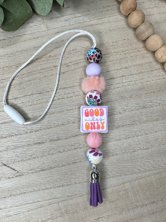 Good Vibes Only Car Charm