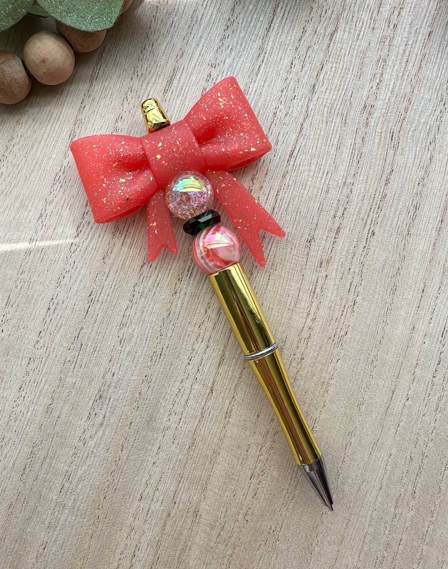 Red Glitter Big Bow Pen