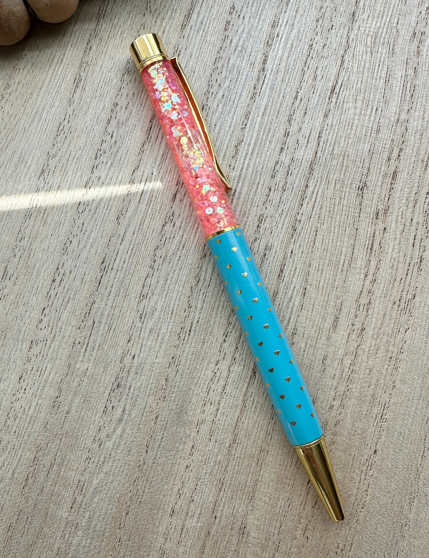 Turquoise Snowglobe Pen