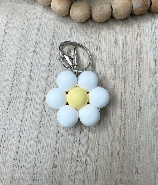 Mini Beaded Flower Keychain #2